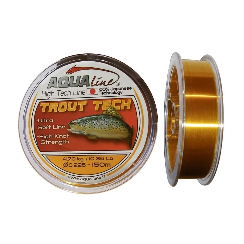 NYLON AQUALINE TROUT TECH MARRON CUIVRE 3 NYLON AQUALINE TROUT TECH MARRON CUIVRE