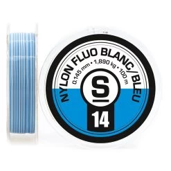 NYLON SEMPE FLUO BICOLORE BLANC/BLEU