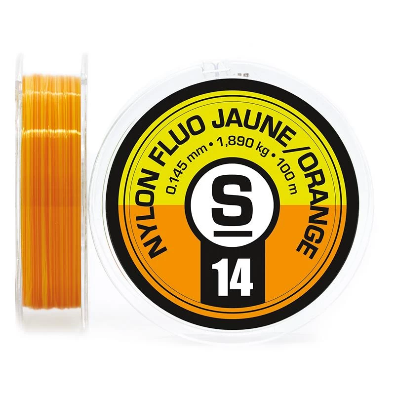 NYLON TRUITE SEMPE FLUO ORANGE/JAUNE - 100M 3 NYLON TRUITE SEMPE FLUO ORANGE/JAUNE - 100M